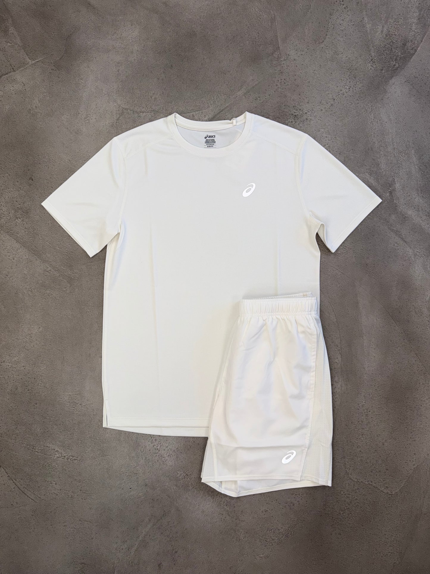 Asics Cream Core Shorts & T-Shirt