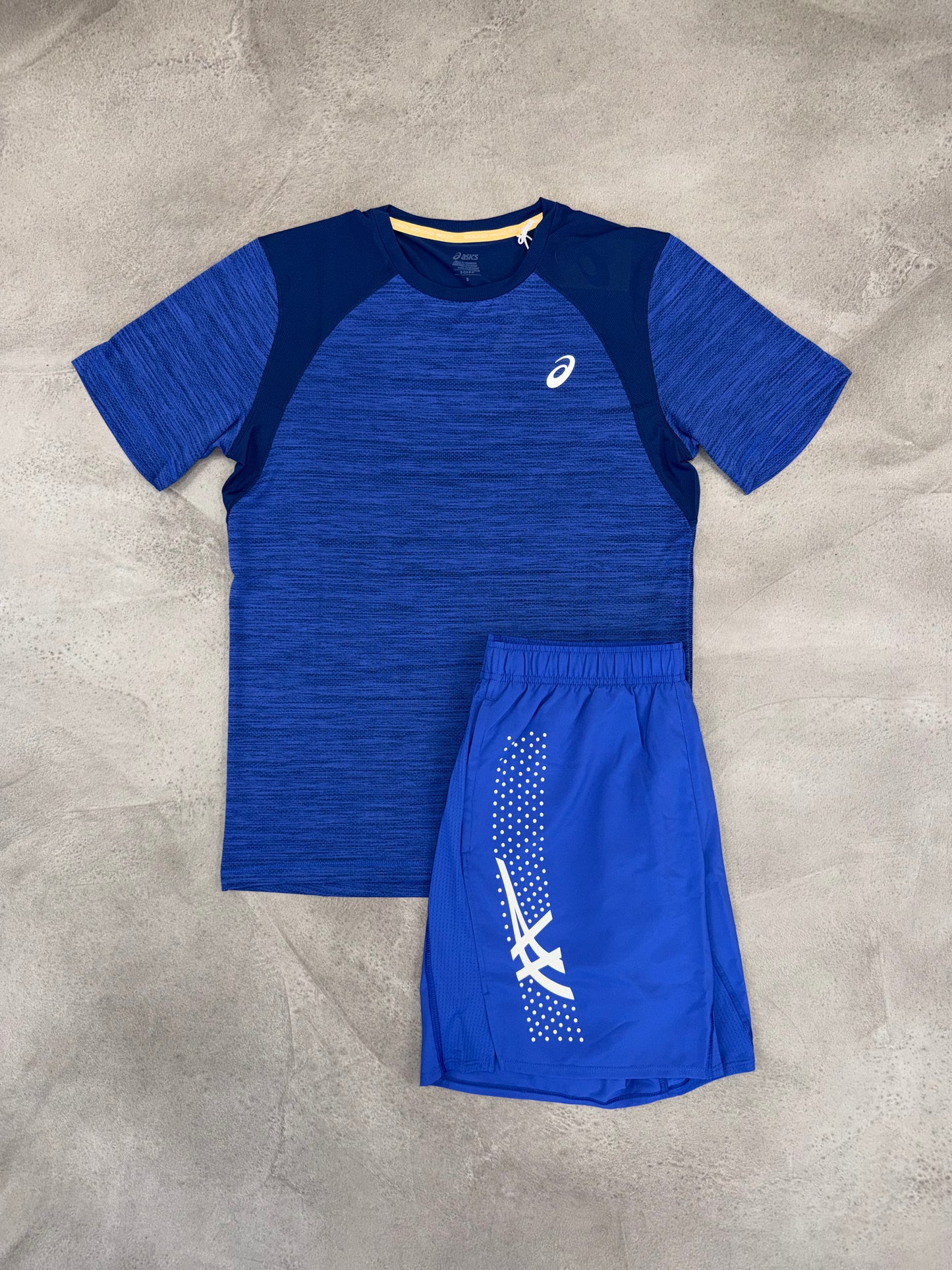 Asics Dark Cobalt Icon/Road Shorts & T-shirt Set