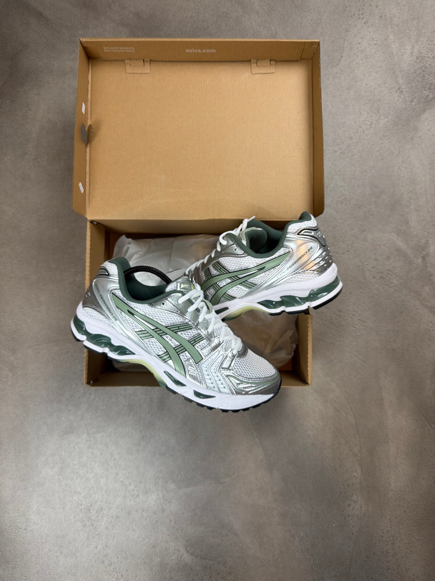 Asics Kayano 14's Slate Grey