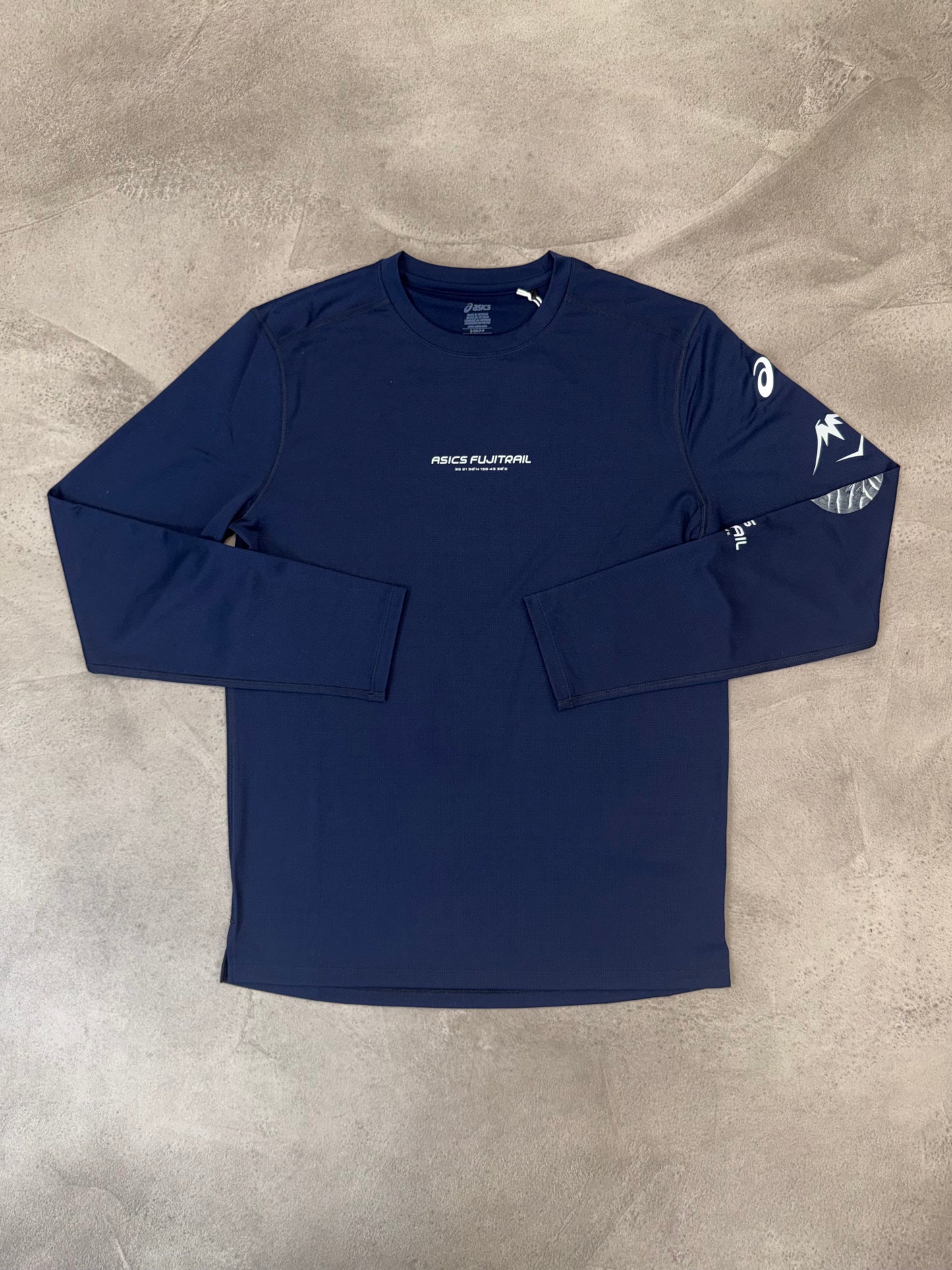 Asics Navy Fujitrail Long Sleeve T-Shirt