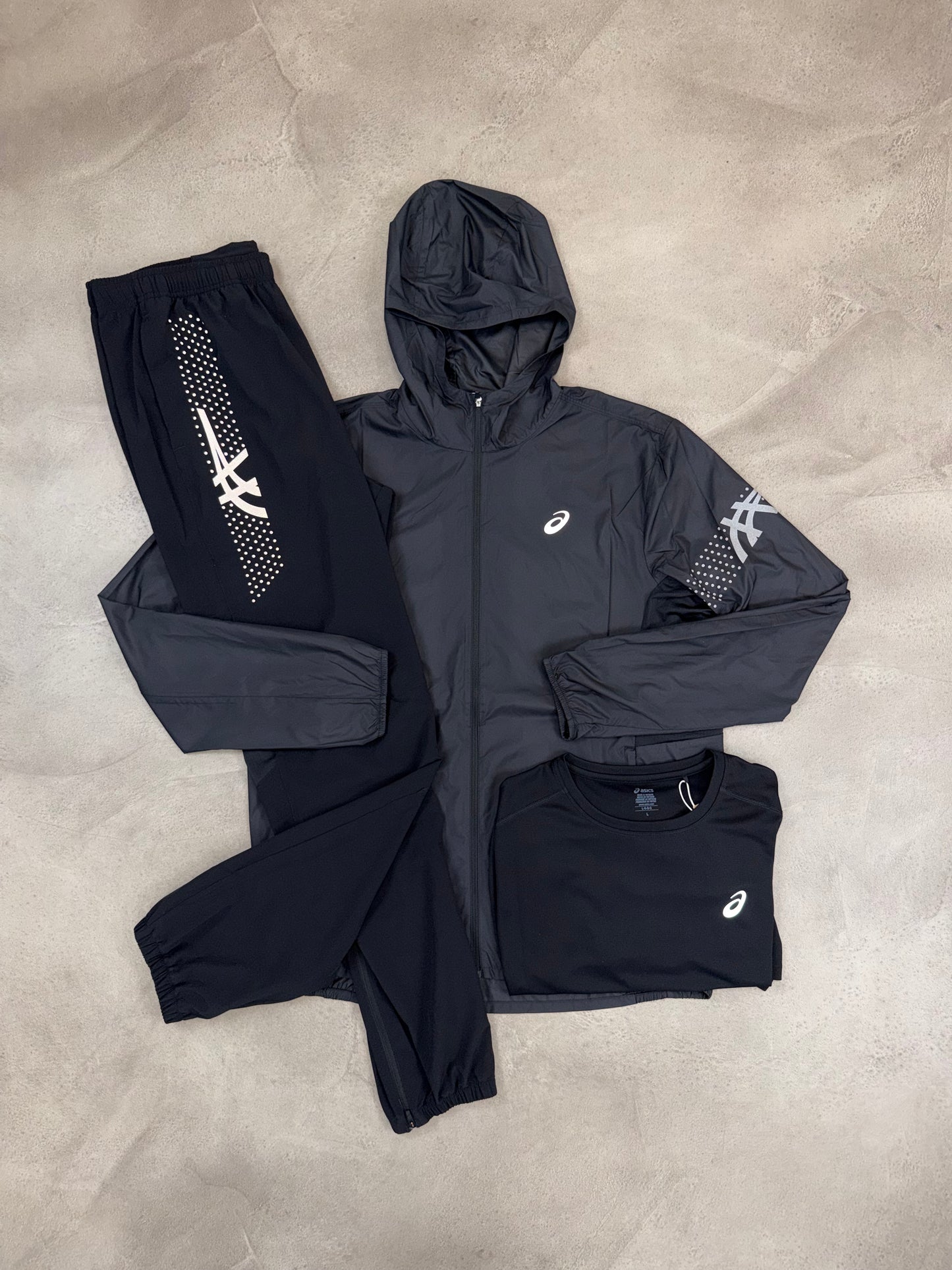 Asics Black/Grey Icon 3 Piece Set