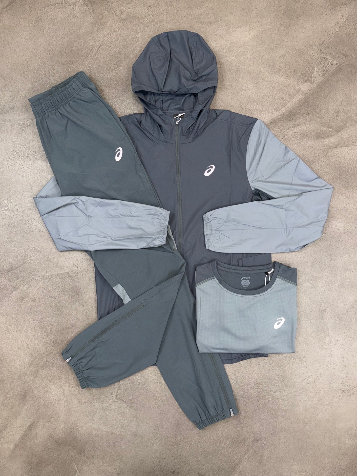 Asics Grey Core 3 Piece Set