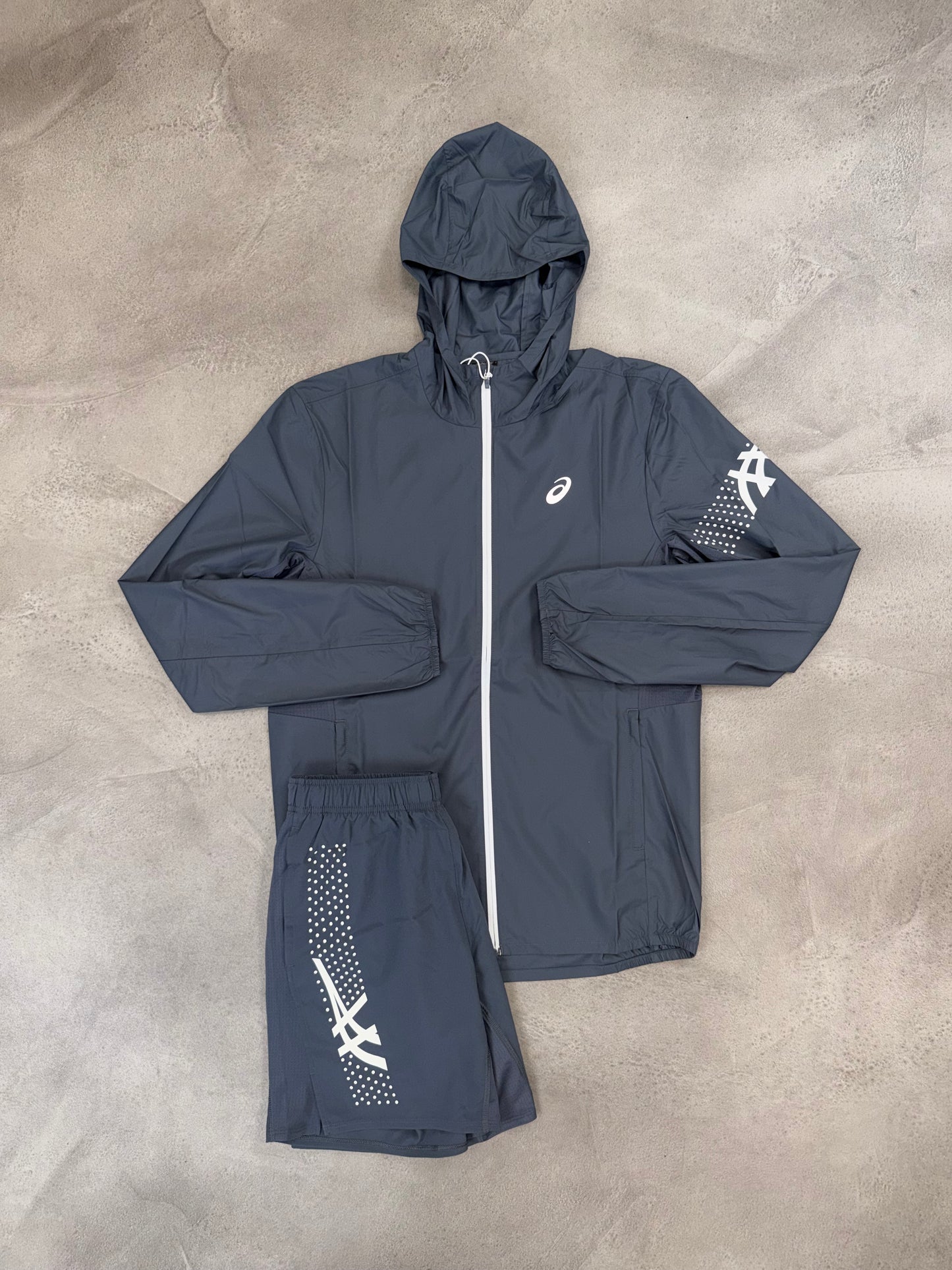 Asics Grey Icon Shorts & T-Shirt Set