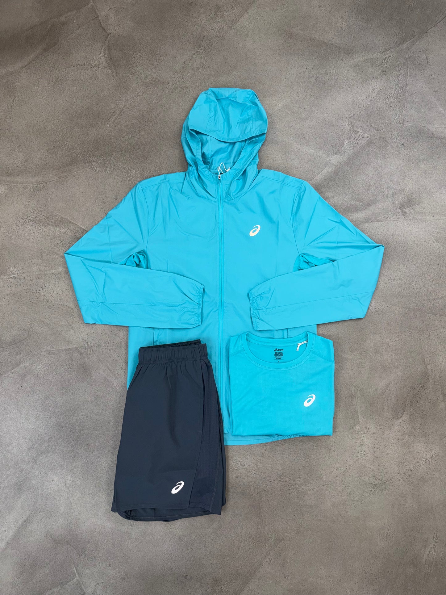 Asics Grey & Turquoise Core 3 Piece Set