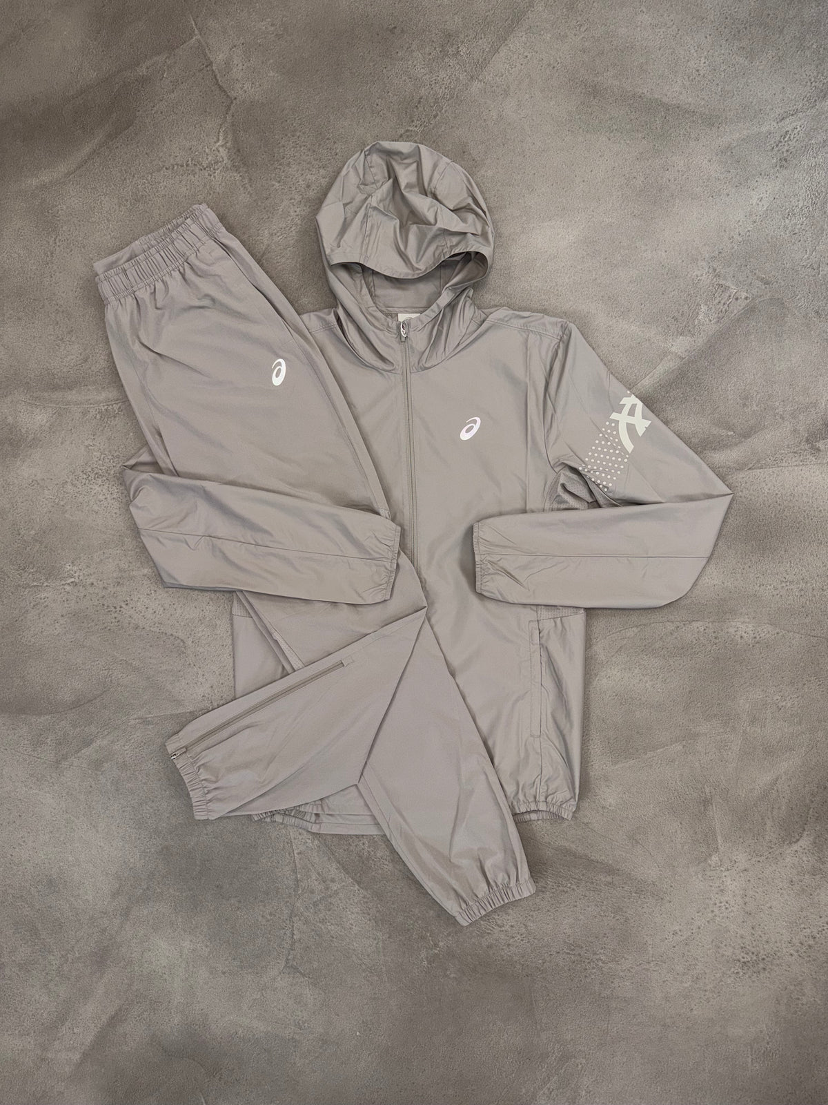 Asics Beige Icon Trousers & Jacket Set