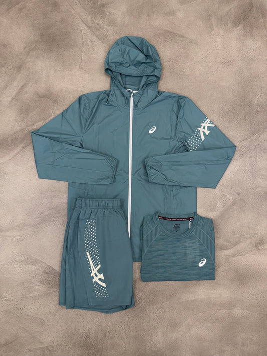 Asics Foggy Teal Icon/Road 3 Piece set