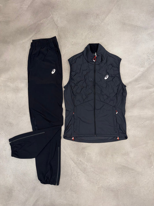 Asics Road Black Gilet & Bottoms