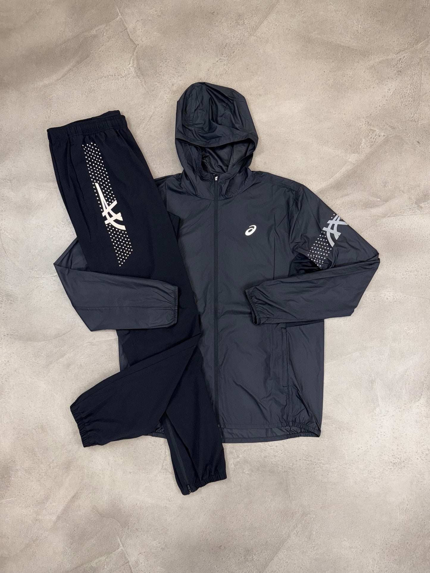 Asics Black/Grey Icon Tracksuit