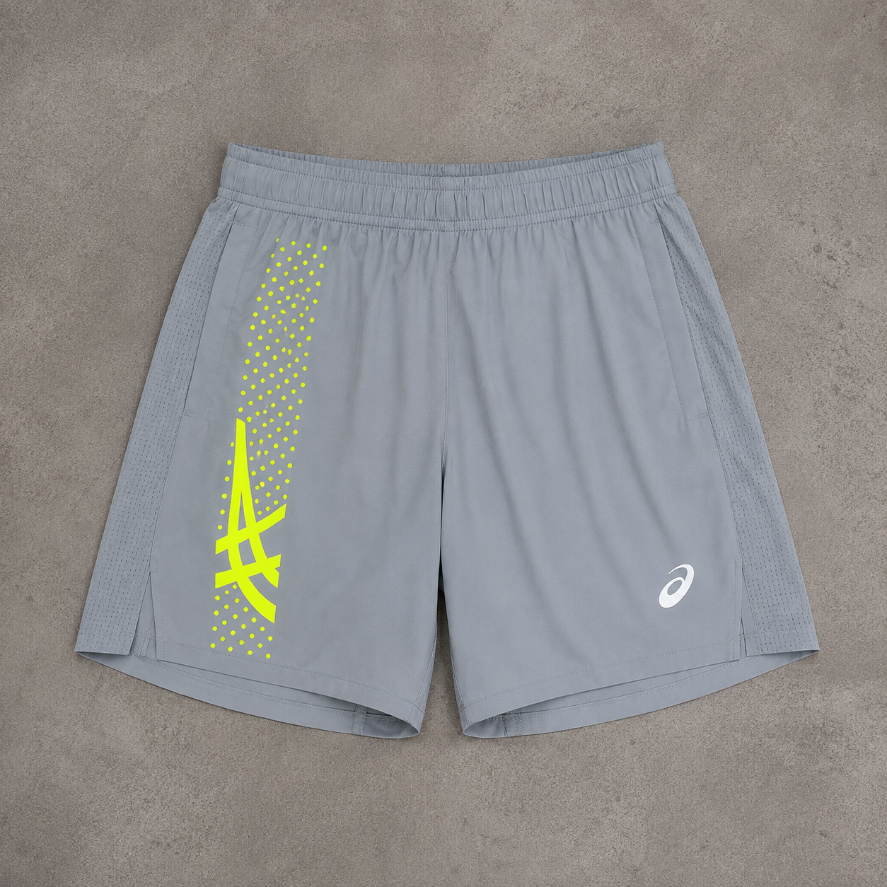 Asics White/Volt Icon 7” Shorts